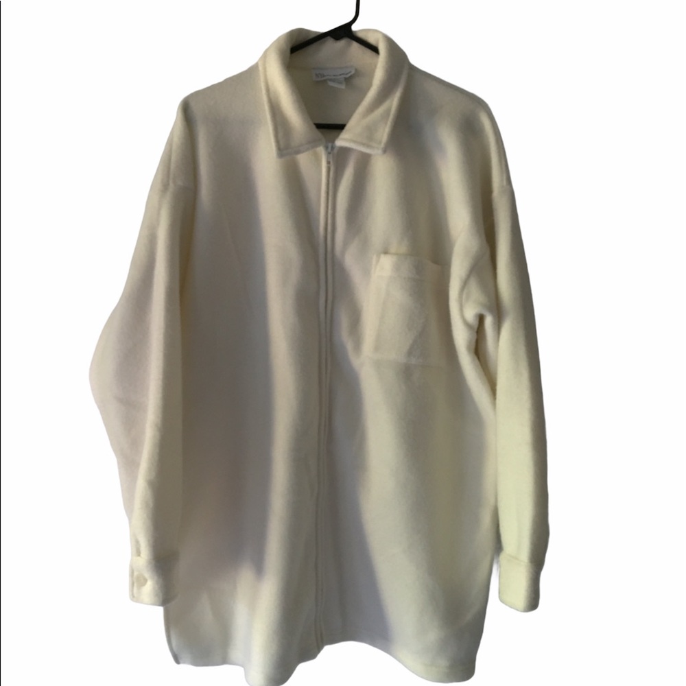 NY Jeans Fleece Long Sleeve Zip Up top